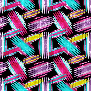 Grunge grafiti Dikişsiz desen illüstrasyon renkli.