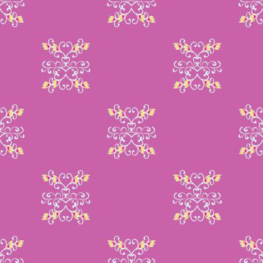 dekoratif vintage elemanları tasarım için dikişsiz vektör deseni