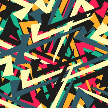 Grafiti soyut seamless modeli grunge etkisi vektör çizim