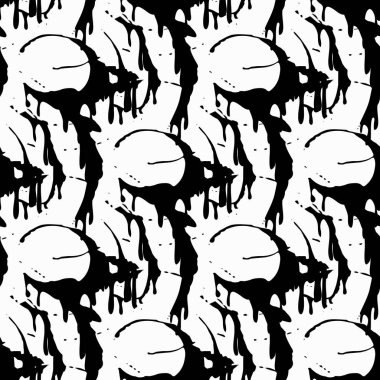 Grafiti soyut seamless modeli grunge etkisi vektör çizim