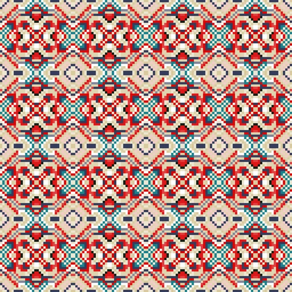 Небольшие пиксельные цветные геометрические фон бесшовные иллюстрации шаблона — стоковое фото