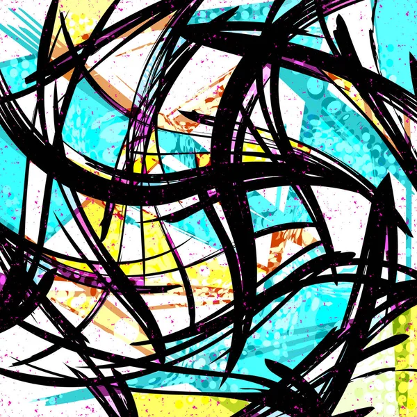Mooie kleur abstracte patroon vectorillustratie van graffiti — Stockvector