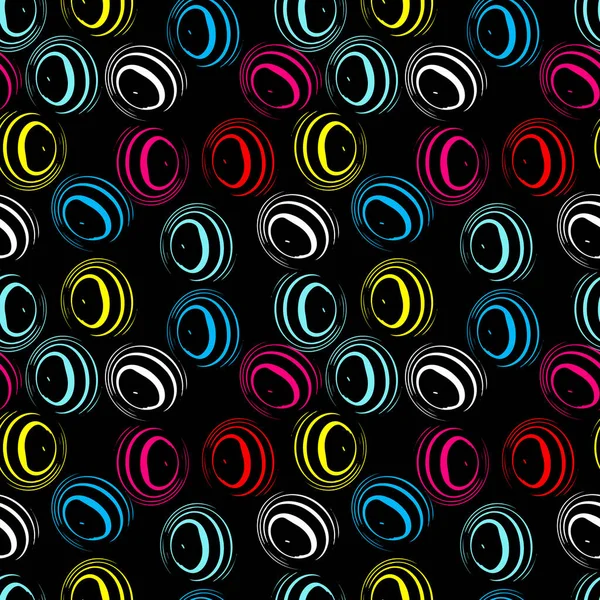 Color Abstracto Patrón Étnico Sin Costuras Estilo Graffiti Con Elementos — Vector de stock