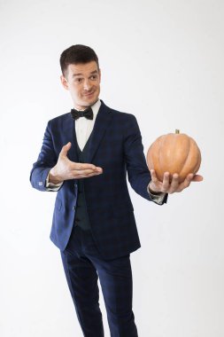 Toastmaster ve kabak, şovmen, Cadılar Bayramı için master törenler