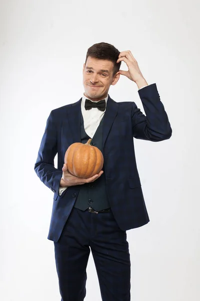 Tostador Calabaza Showman Maestro Ceremonias Para Halloween — Foto de Stock