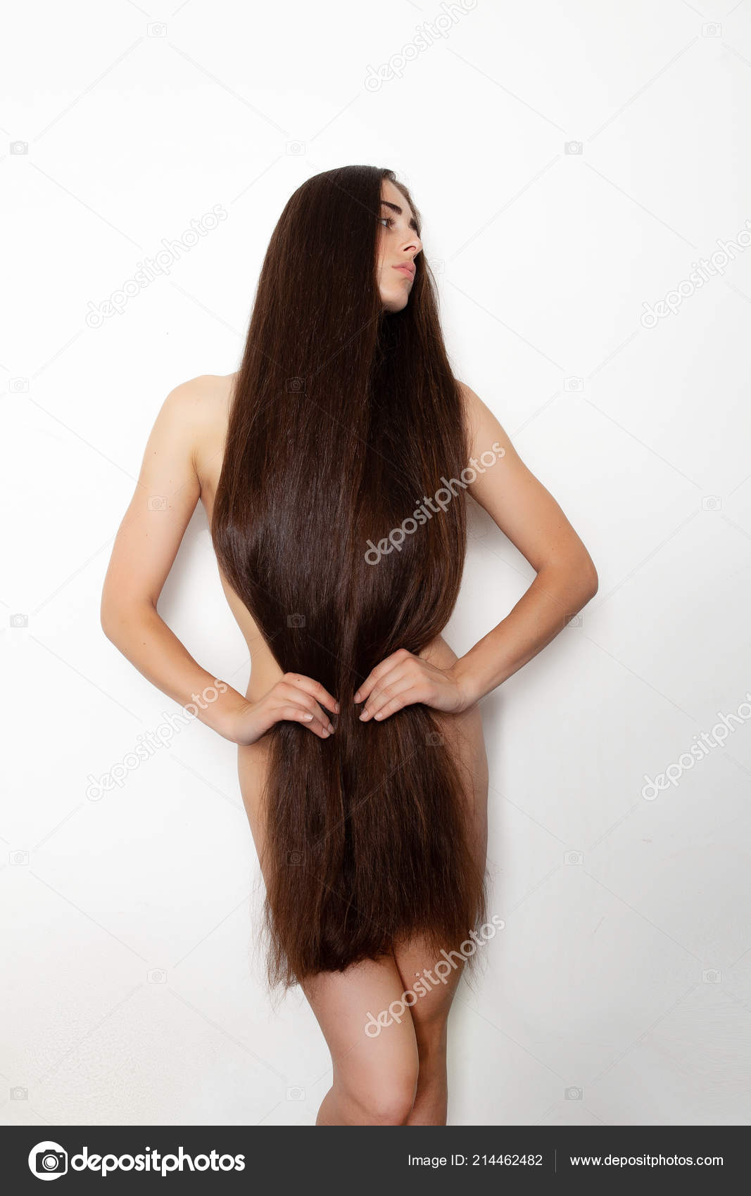 Girl Very Long Hair Stock Photo by ©terentev1985 214462482