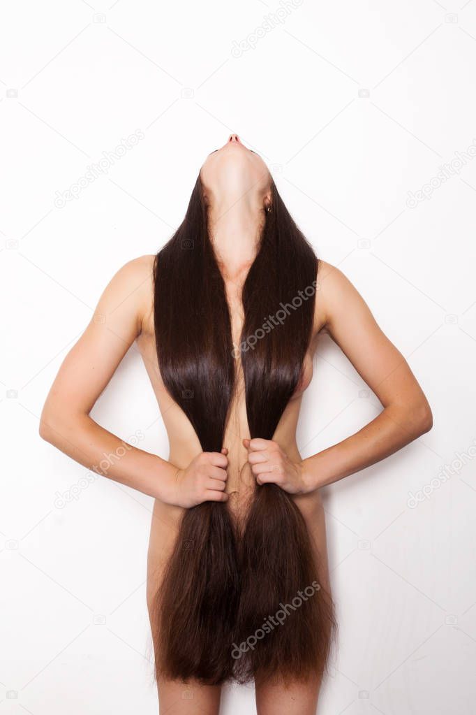 girl with very long hair
