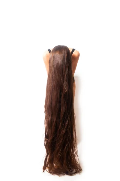 Cabelo Muito Longo Cuidados Com Cabelo Saúde Cabelo Luxuoso — Fotografia de Stock