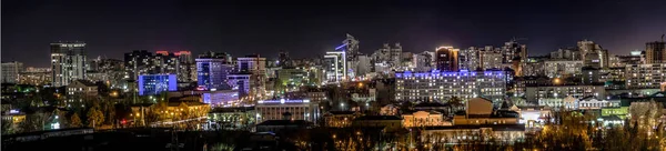 Photo Montre Panorama Une Des Belles Villes Russie Nuit Barnaul — Photo