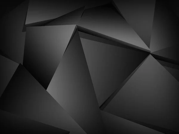 Patrón Poligonal Abstracto Lujo Fondo Negro —  Fotos de Stock