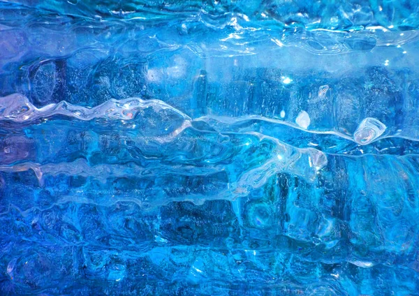 Texture Ghiaccio Colorata Ghiaccio Blu Fondo Ghiacciato Artico — Foto Stock