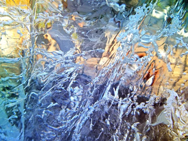 Textura de gelo colorida . — Fotografia de Stock