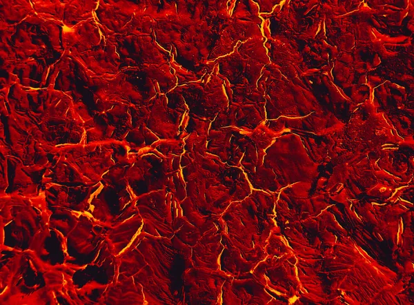 균열 지구의 뜨거운 표면 — 스톡 사진