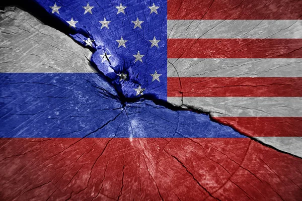 Ecoenomic war between Russia and the U.S — Stock Photo, Image