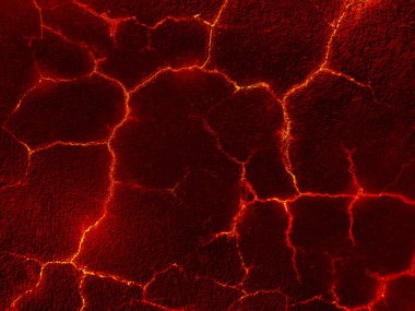 yerde ateşli çatlaklar