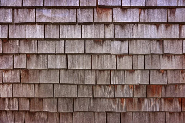Gros plan du toit en bois brun — Photo