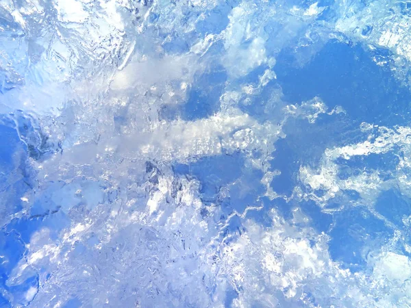 Kék fagyasztott jégtextúra — Stock Fotó