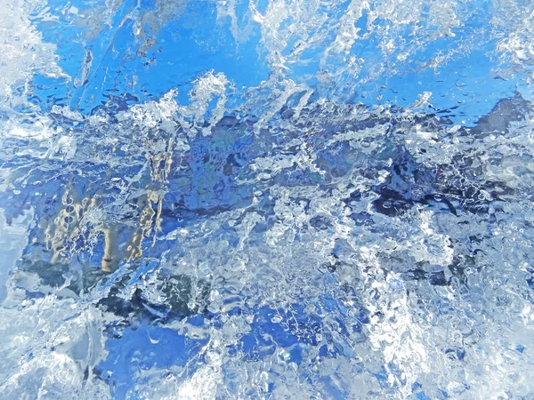 Donmuş desenli güzel buz dokusu — Stok fotoğraf
