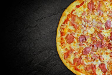 Pizza ile yemek arka planı