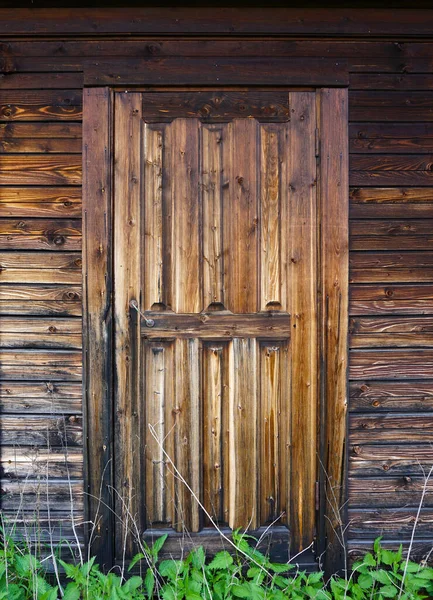 Brown Vintage Wooden Door Old Grunge Wooden Door — Stock Photo, Image