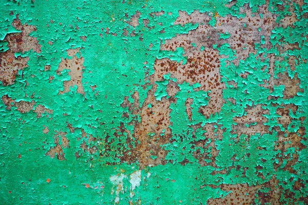 Rust Steel Plate Painted Green — Stock Photo, Image