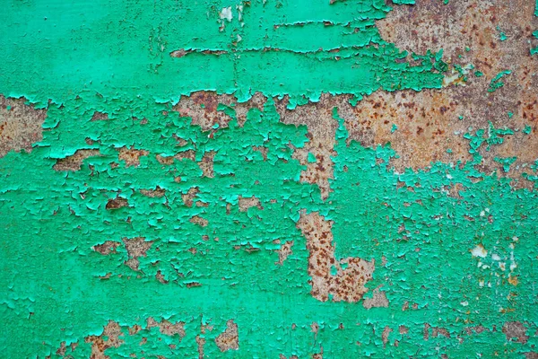 Rust Steel Plate Painted Green — Stock Photo, Image