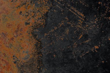 Paslı koyu metal yüzey levhaları                                