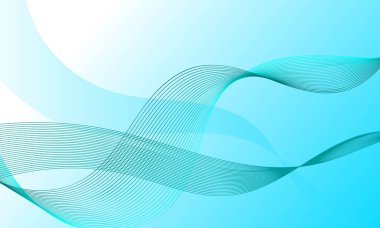 Mavi yeşil çizgiler yumuşak eğimli soyut arkaplan eğrileri sallıyor