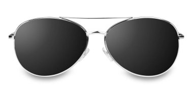 Black sunglasses isolated on white background clipart