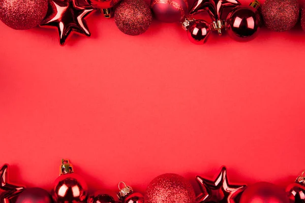 Plantilla Tarjeta Feliz Navidad Con Espacio Copia — Foto de Stock