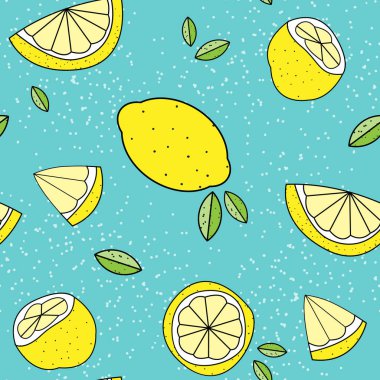 dikişsiz limon arka plan, sadece vektör illüstrasyon      