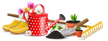 bahçe ekipmanları, sadece vektör illüstrasyon     