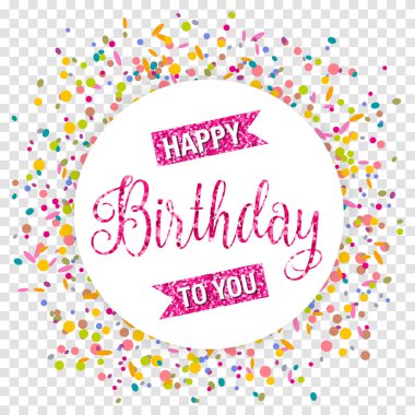 Mutlu doğum günü kartı şablonu, sadece vektör illüstrasyon   