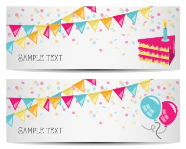 parti afiş seti, sadece vektör illüstrasyon