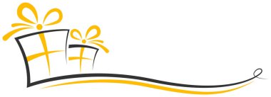 hediyeler afiş, sadece vektör illüstrasyon  