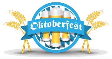 Oktoberfest afiş, sadece vektör illüstrasyon 