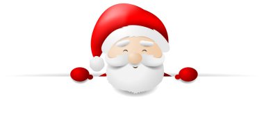 Noel Baba ile Noel kartı şablonu, sadece vektör illüstrasyon  