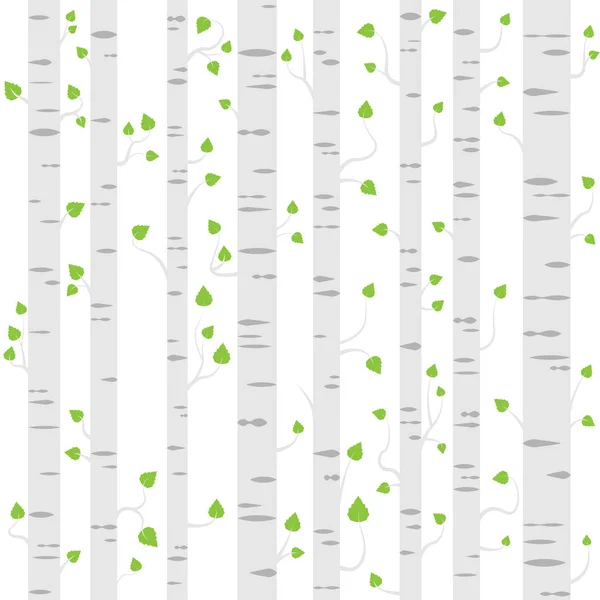 Березовий Безшовний Візерунок Просто Векторна Ілюстрація — стоковий вектор