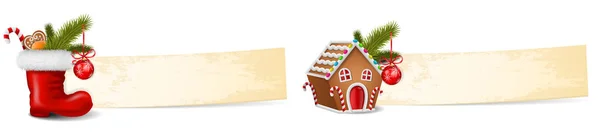 Modèle Bannière Noël Avec Espace Copie Illustration Vectorielle Simple — Image vectorielle