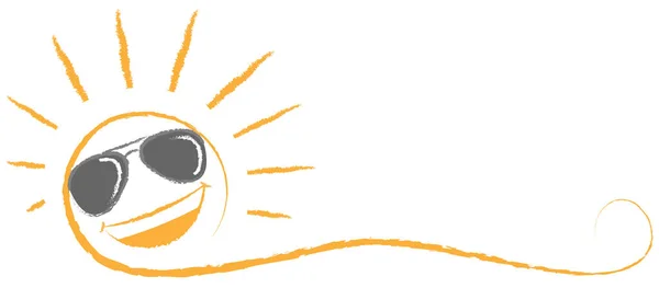 Sol Óculos Pretos Simplesmente Ilustração Vetorial — Vetor de Stock