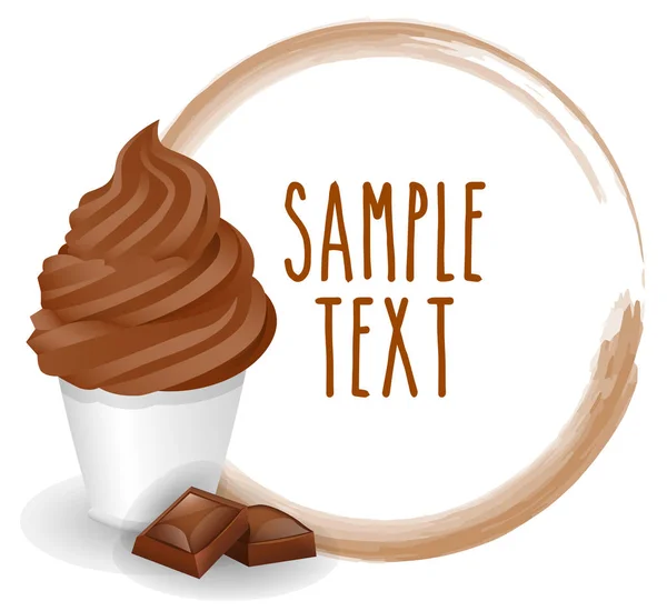Chocolate Ice Cream Simply Vector Illustration — Stock Vector