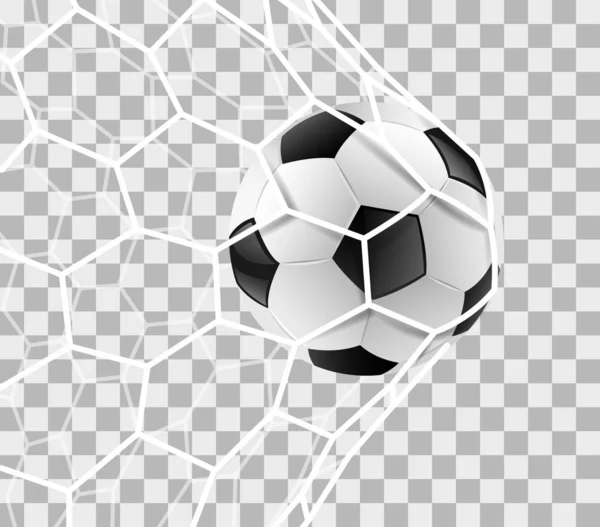 Fußballbanner Mit Tor Einfach Vektorillustration — Stockvektor
