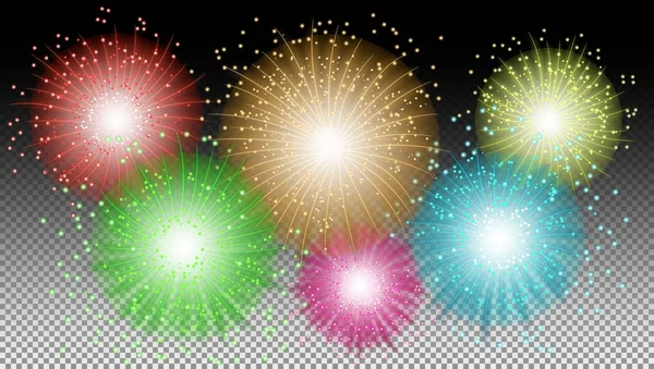 Vuurwerk Gewoon Vector Illustratie — Stockvector