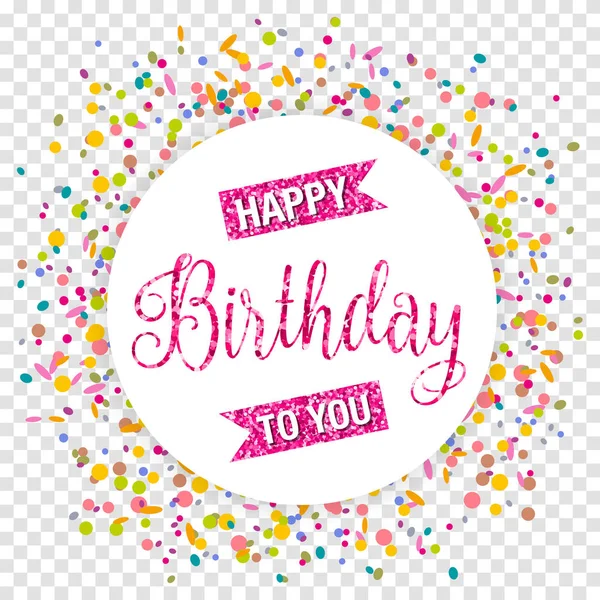 Mutlu doğum günü kartı şablonu, sadece vektör illüstrasyon   