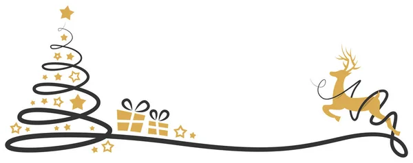 Plantilla Banner Navidad Con Espacio Para Copiar Simplemente Ilustración Vectorial — Vector de stock