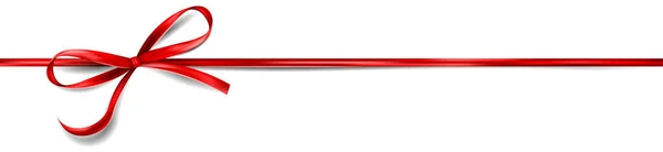 赤いリボン 単にベクトルイラスト — ストックベクタ