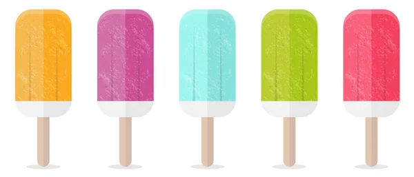 Set Diferite Icoane Înghețată Pur Simplu Ilustrație Vectorială — Vector de stoc