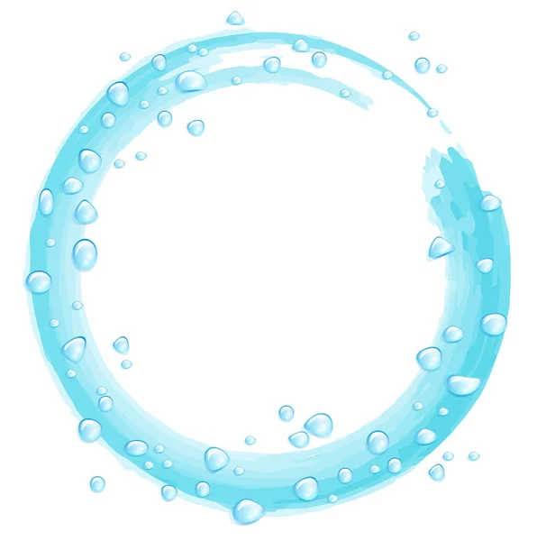 Ruisseau Eau Forme Cercle Illustration Simplement Vectorielle — Image vectorielle