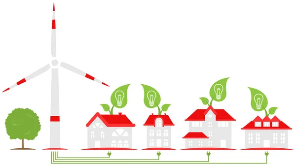 moinho de vento, turbina eólica, estação de energia eólica com palhetas  longas. ilustração vetorial mínima 7625859 Vetor no Vecteezy