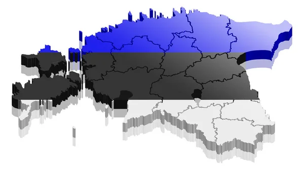 Estónia Estado Simples Ilustração Vetorial — Vetor de Stock